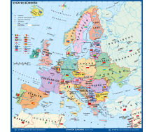 Staaten Europas Stoffkarte